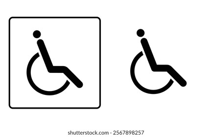 Wheelchair icon. Handicapped sign. Vector	