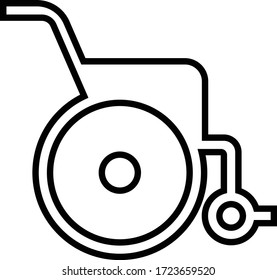wheelchair icon isolated vector illustration