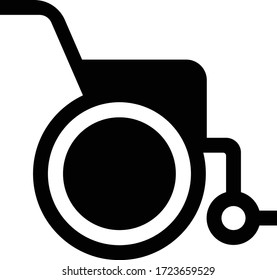 Icono de silla de ruedas ilustración vectorial aislada
