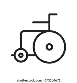 Wheelchair icon logo isolated on white background template vector