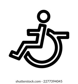 wheelchair icon or logo isolated sign symbol vector illustration - high quality black style vector icons
