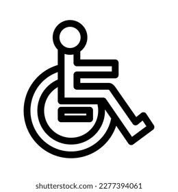 wheelchair icon or logo isolated sign symbol vector illustration - high quality black style vector icons
