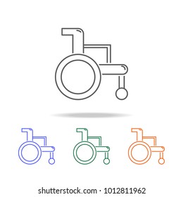 Wheelchair icon. Medicine Element of multi colored icons for mobile concept and web apps. Thin line icon for website design and development, app development. Premium icon on white background