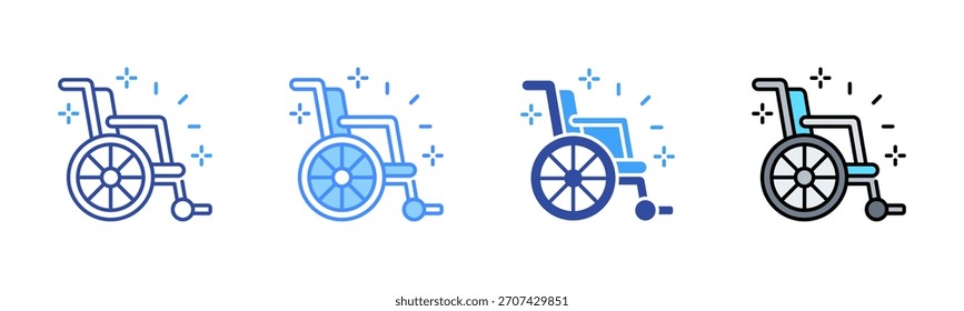 Wheelchair Icon, Multi Styles Icon Set