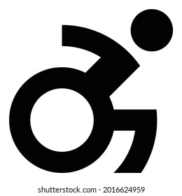 Wheelchair icon on the white background.