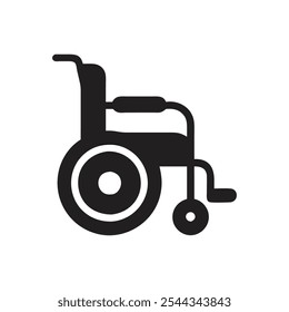 Wheelchair icon on white background