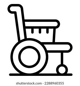 Rollstuhl-Symbol-Umrandungsvektor. Schulbildung. Kindererziehung