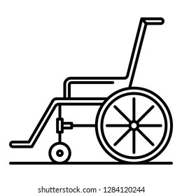Wheelchair icon. Outline wheelchair vector icon for web design isolated on white background