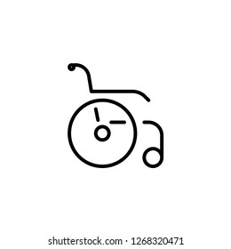 Wheelchair icon. Patient sign