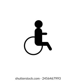 Wheelchair icon, people flat icon, vector file,