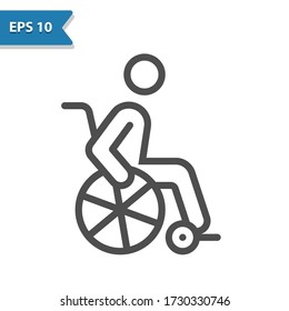 Wheelchair Icon. Professional, pixel perfect icon, EPS 10 format.