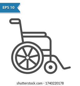 Wheelchair Icon. Professional, pixel perfect icon, EPS 10 format.
