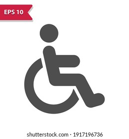 Wheelchair Icon. Professional, pixel perfect icon, EPS 10 format.