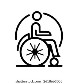 Wheelchair Icon Representing Accessibility and Disability