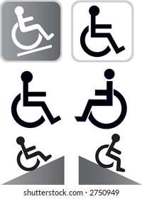 Wheelchair, Icon Set