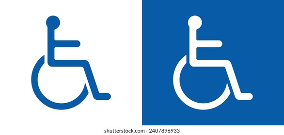 Wheelchair icon set , Handicapped or accessibility, Handicapped or accessibility sign for apps, web and print