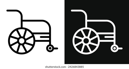 Conjunto de iconos de silla de ruedas. Ilustración de vector