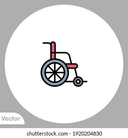 Wheelchair icon sign vector,Symbol, logo illustration for web and mobile