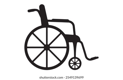 wheelchair Icon Silhouette - Transparent Background Clip art Vector silhouette of woman on wheelchair on white background illustration