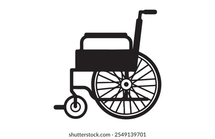 wheelchair Icon Silhouette - Transparent Background Clip art Vector silhouette of woman on wheelchair on white background illustration