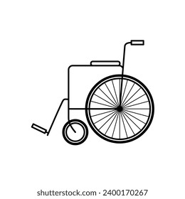 Wheelchair Icon: A symbol of inclusivity and accessibility for logos. Versatile design suitable for various applications, emphasizing mobility and equality