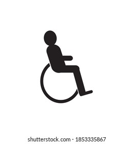 wheelchair icon symbol sign vector