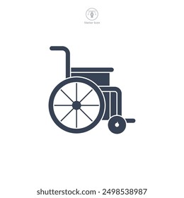 Wheelchair icon symbol vector illustration isolated on white background