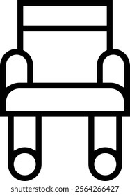 wheelchair icon. Thin linear style design isolated on white background