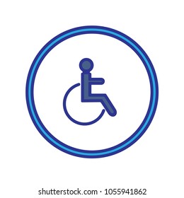 Similar Images, Stock Photos & Vectors of Disabled person icon. Human