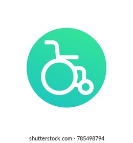 wheelchair icon, vector