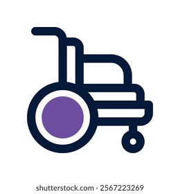 wheelchair icon. vector dual tone icon for your website, mobile, presentation, and logo design.