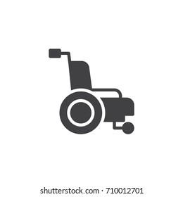 Wheelchair icon vector, filled flat sign, solid pictogram isolated on white. Symbol, logo illustration