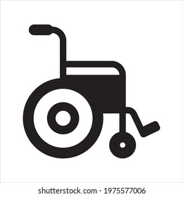 Wheelchair icon, vector and glyph