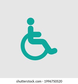 wheelchair icon vector handicapped sign