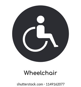 Wheelchair icon vector isolated on white background for your web and mobile app design, Wheelchair logo concept