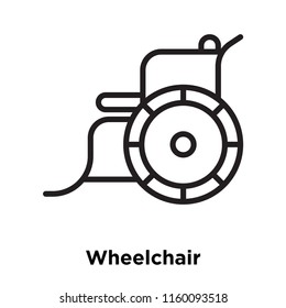 Wheelchair icon vector isolated on white background, Wheelchair transparent sign , line and outline elements in linear style