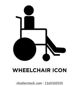 Wheelchair icon vector isolated on white background, Wheelchair transparent sign