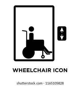 Wheelchair icon vector isolated on white background, Wheelchair transparent sign