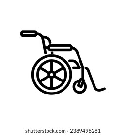 wheelchair icon vector in line style