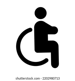 Wheelchair icon vector. Linear style sign for mobile concept and web design. Handicap icon.