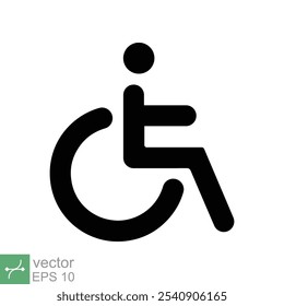 wheelchair icon vector. Linear style sign for mobile concept and web design.