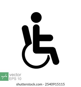 wheelchair icon vector. Linear style sign for mobile concept and web design.