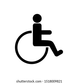 wheelchair icon vector simple design