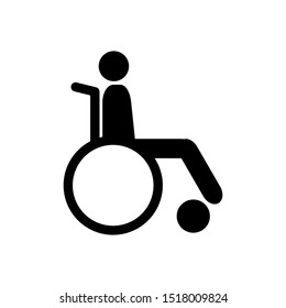 wheelchair icon vector simple design