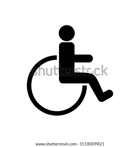 wheelchair icon vector simple design