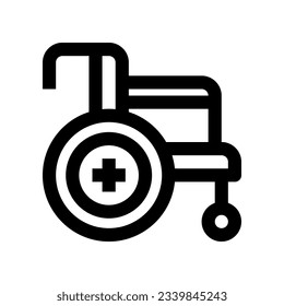 icono de silla de ruedas para tu sitio web, móvil, presentación y diseño de logotipo.