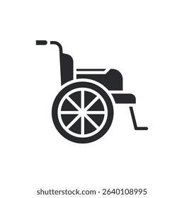 wheelchair icons isolated on White Background. Flat style design