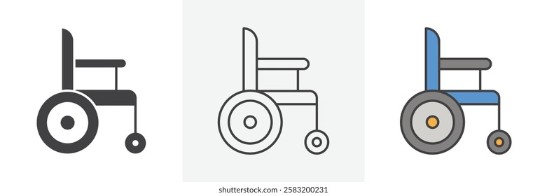 Wheelchair icons pack for website designs