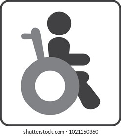 Wheelchair or invalid disabled icon Vector