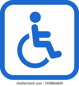 Ein Rollstuhl einzeln auf Vektorsymbol.